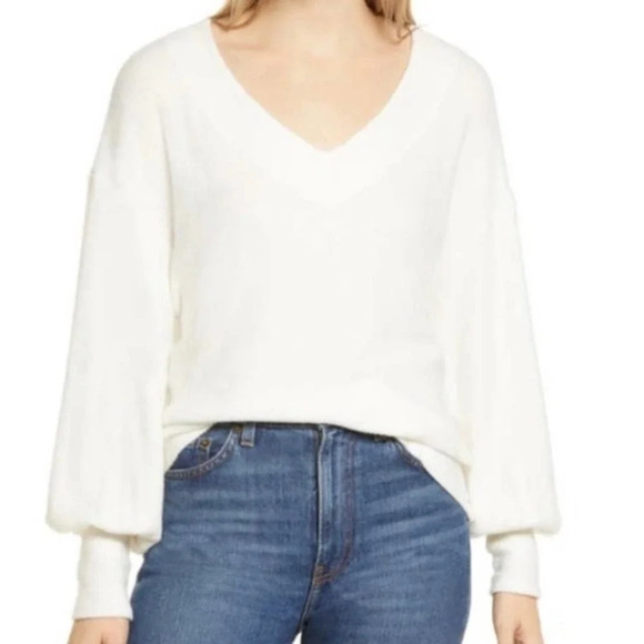 Gibson Look Dolman Sleeve Off Shoulder Sweater Size Medium - Picture 9 of 9